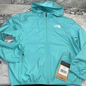 North Face Never Stop Windwall Rain Jacket Teal Medium (10) NEW